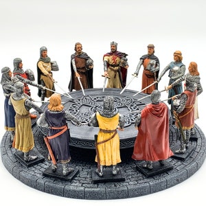 King Arthur and the Knights of the Round Table Figurine. King Arthur Statue.