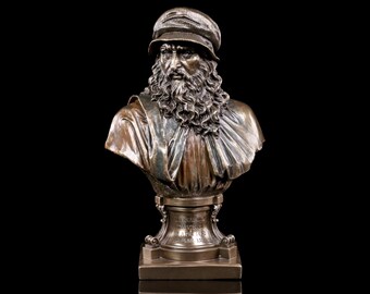 Leonardo Da Vinci Bust, Unique Home Decor, Art Piece for Art Lovers & Collectors