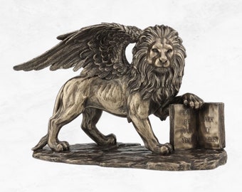 Estatua de bronce del León alado, Estatuilla del león de San Marcos,estatua de la decoración de la oficina