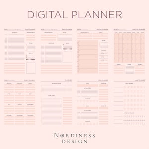 Daily Planners, Weekly Planners, Monthly Planners, Yearly Planners, To Do List, Goal Planner, Habit Tracker, A4, Planner, Digital Plan