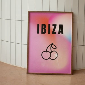 Ibiza Digital Poster, Vibrant Wall Art, Ibiza Cherry Print, Pacha Ibiza, Travel Wall Art, Digital Download Poster, Ibiza Spain Poster, Ibiza