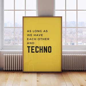 Arte digital de música techno, arte mural imprimible de techno, impresión de música techno, póster rave, cultura rave, música electrónica