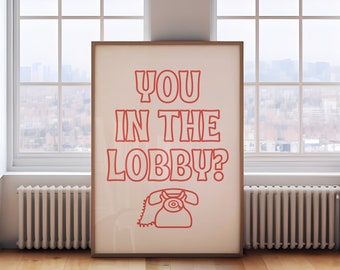Luke Dean "You In The Lobby?" Digital Poster Download - Music-Inspired Wall Art Print House Music Poster - House Music Lover Gift - DJ Art