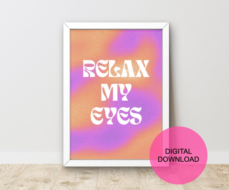 ANOTR 'Relax My Eyes' Poster, House Music Print, Dance Music Wall Art, NO ART, Space Club Miami, Ibiza, House Music Poster, Music Lyrics image 2