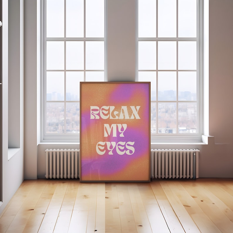 ANOTR 'Relax My Eyes' Poster, House Music Print, Dance Music Wall Art, NO ART, Space Club Miami, Ibiza, House Music Poster, Music Lyrics image 1