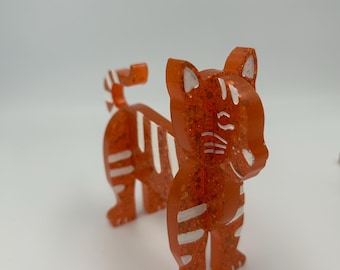 Handmade Resin Cat Puzzle – Montessori Animal Toy for Kids | 3D Cat Puzzle