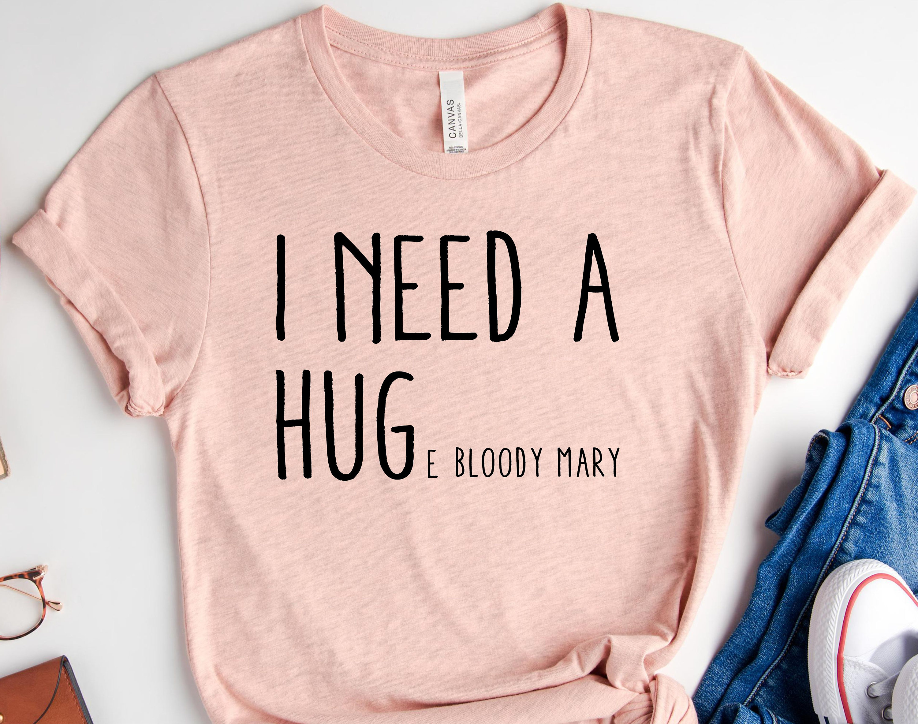 Bloody Mary Shirt, I Need A Huge Bloody Mary T-shirt, Funny Drinking T-shirt, Party Tshirt, Cocktail Gift