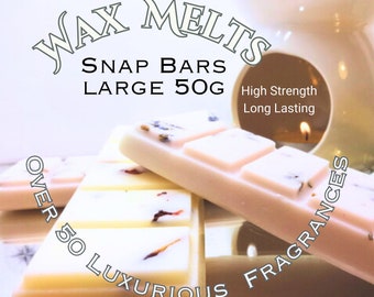 WAX MELT  Snap Bars and Hearts - Highly Scented Soy Wax Melts - Vegan Friendly Wax Melts