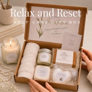 Spa Gift Box Milestone Birthday Relaxation Set Personalized Bath Package Self Care Kit Pamper Hamper Woman Handmade Soap Candle