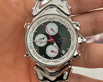 Oakley GMT Chrome Metal, Bracelt World Time Alarm Vintage Oakley GMT Chrome Metal, Bracelt World Time Alarm Vintage