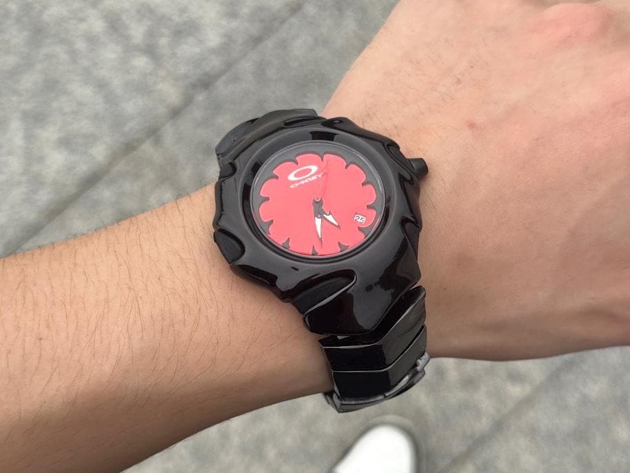 Oakley Blade 2 Silver Link Saw Frame Wristwatch Stainless Oakley Blade 2 Silver Link Saw Frame Wristwatch Stainless