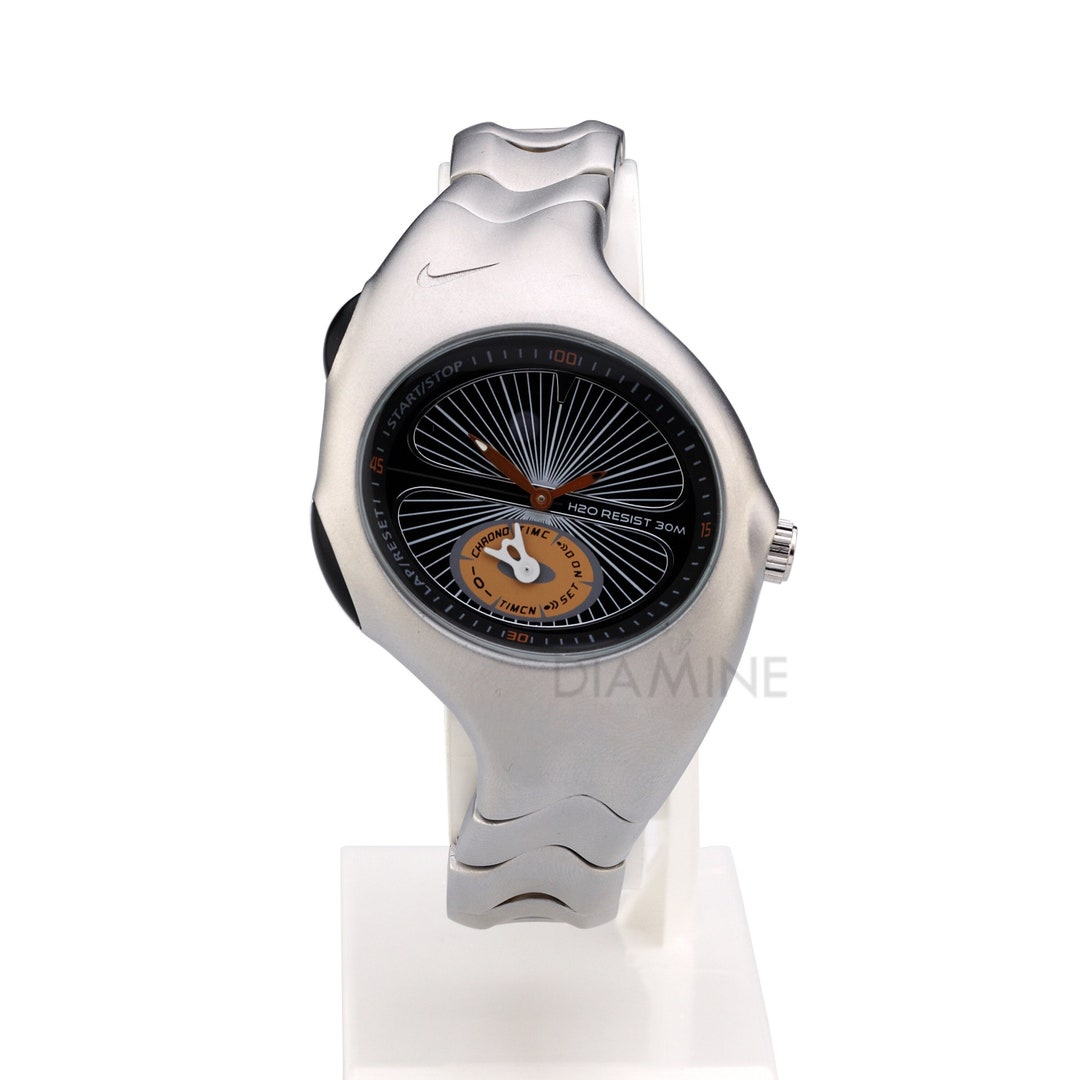 00s NIKE triax watch y2k 廃盤 動作確認済み 美品 old Nike triax 00s watch full metal y2k