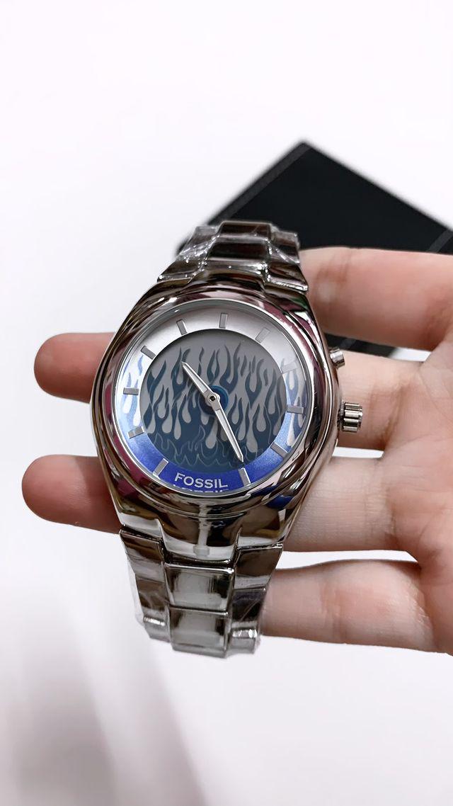Fossil Big Tic Flame Digital Animated Vintage Retro Wrist Fossil Big Tic Flame Digital Animated Vintage Retro Wrist