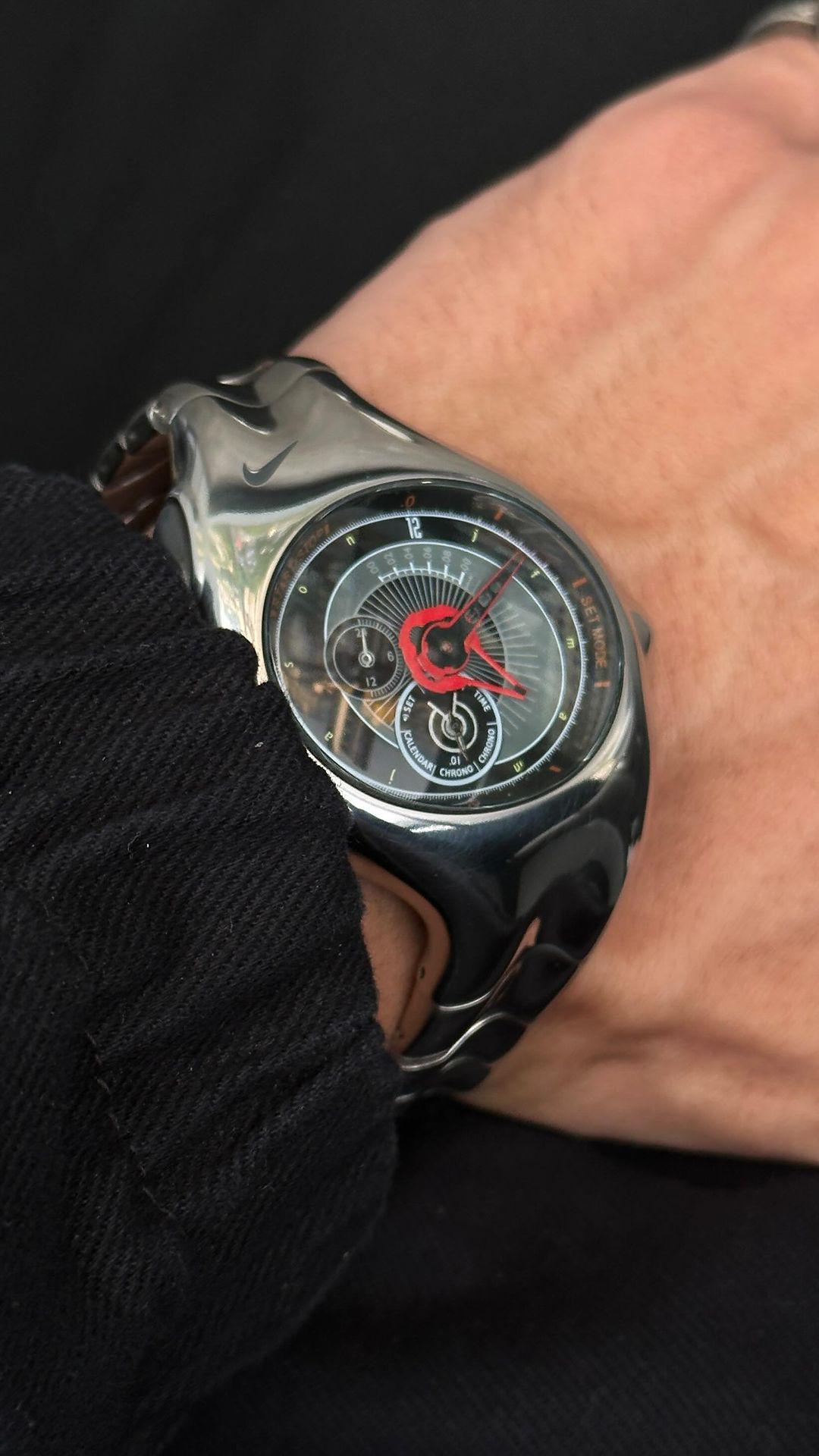 Triax Armored Chrono Black Dial Stainless Steel Watch