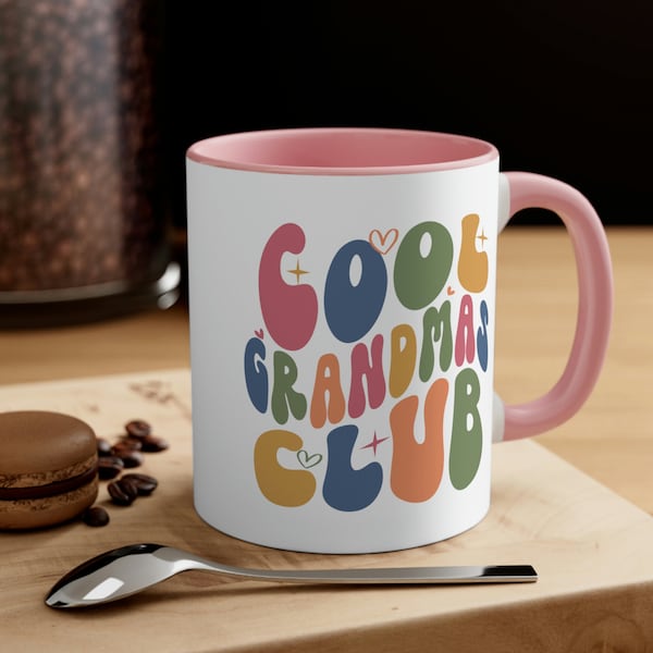 Cool Grandmas Club Mug, Accent Coffee Mug, 11oz, Promoted To Grandma, New Grandma mug, Grandma To Be, Nana mug, Grandma Gift, Cool Grandma