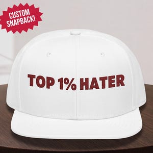 Custom Embroidered Snapback Hat, Personalized Flat Bill Cap, Custom Text Embrodiery Hat, Streetwear Hat for Him, Bold Statement Baseball Cap