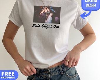Custom Photo Baby Tee, Y2K Baby Graphic Shirt, Personalized BabyTee, Unique Photo Print Top, Custom Image Baby Tee, Trendy Baby Graphic Tee
