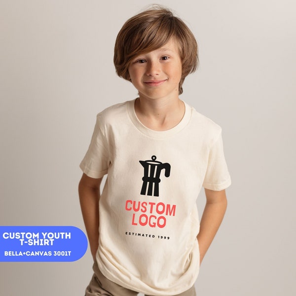 Custom Logo Youth T-Shirt, Kids Custom Logo, Personalized Shirt, Youth Shirt, Custom Shirt logo for kids shirt, custom logo, logo tee, logo