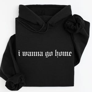 I Wanna Go Home Hoodie, Funny Introvert Hoodie, Relatable Humor Sweatshirt, Ironic Tumblr Hoodie, Sad Funny Gift, Dark Academia Aesthetic