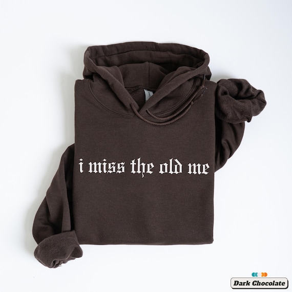I Miss The Old Me Hoodie, Sad Ironic Mental Health Sweatshirt, Oversized Grunge Y2K Pullover, Alt Streetwear, Relatable Emo Gift, Ironic Top
