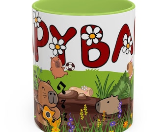 Capybara Coffee Mug: Vibrant Ceramic Accent Mug