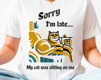 Funny Cat Graphic Tee: Lazy Cat Lover Gift