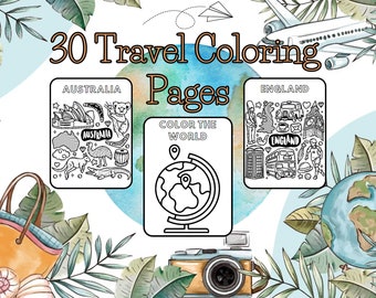 Travel Coloring Pages For Kids, Coloring Pages Travel,Vacation Coloring Pages,World Travel, Travel The World Coloring Pages,Travel Printable