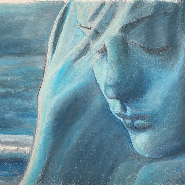 Arwen - "Darkness and Doubt" - Lord of the Rings Giclee Print of Original Oil Pastel Painting