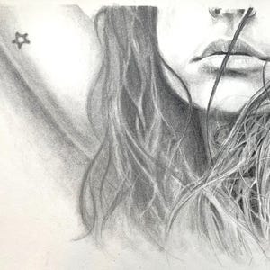 Giclee Print of Original Pencil Drawing &quot;Right Now&quot;