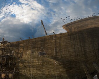 Noah's Ark Art Print | Signed Christian Wall Art (Matte)