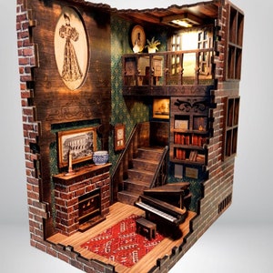 O BOOKNOOK Kit Design inclui arquivos DXF-Svg e JPG. Kit de canto de livro do mundo mágico. Arquivos cortados a laser - Download digital