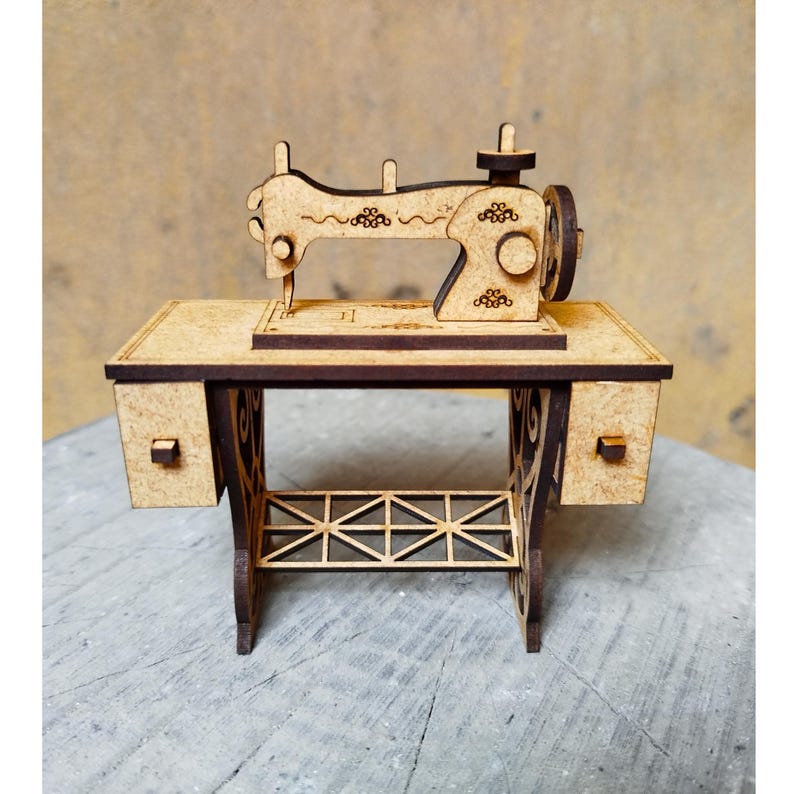Sewing Machine Dxf DIY Sewing Machine Model | 3mm Material Laser Cut Files | SVG & DXF ...