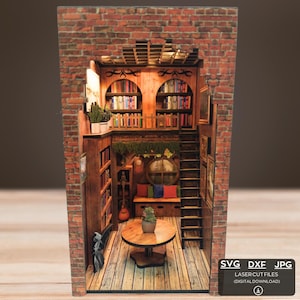 DIY Magic Alley Booknook Design: Laser Cut Files svg - dxf- jpg (Digital Download)