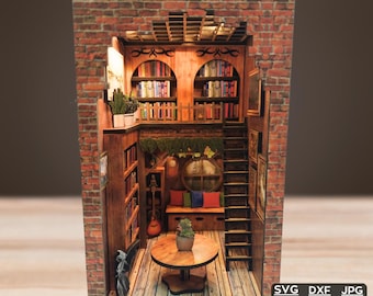 DIY Magic Alley Booknook Design: Laser Cut Files svg - dxf- jpg (Digital Download)