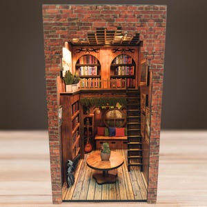 Projekt DIY Booknook - pliki DXF, SVG, jpg do cięcia laserowego i drukowania magic alley booknook - pobieranie cyfrowe