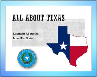 All About Texas - Slideshow Presentation - Editable DIGITAL DOWNLOAD