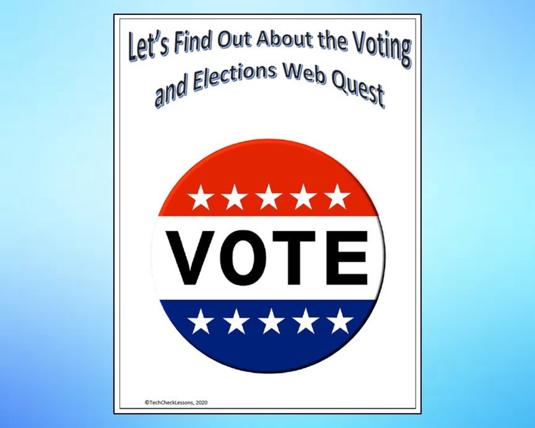 Civics Label Editable Voting & Elections Webquest - Civics/social Stuides Internet Activity ...