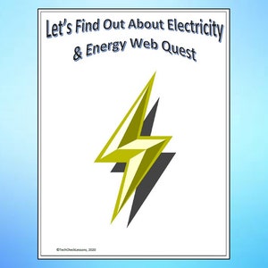 Electricity Webquest - Science Internet Activity - Editable DIGITAL DOWNLOAD