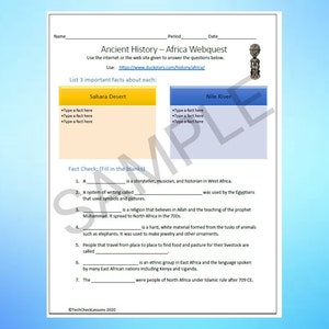 Ancient History Webquest / Activity Bundle - Social Studies - Editable ...