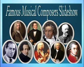 Famous Musical Composers PowerPoint Informational Slideshow - Editable DIGITAL DOWNLOAD