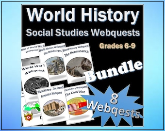 World History Webquest / Activity Bundle - Social Studies - Editable DIGITAL DOWNLOAD