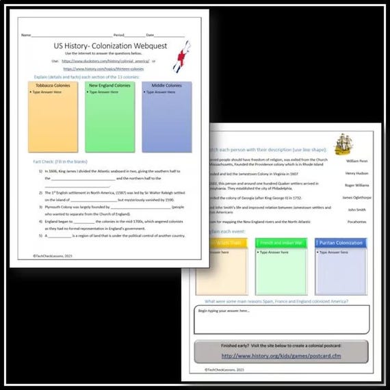 tobacco webquest Vaping US Colonization Activity Bundle |