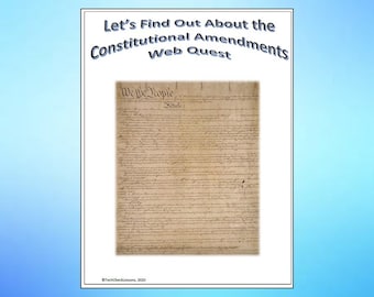 US Verfassungsänderungen Webquest - Wissenschaft Internet Aktivität - Editierbar DIGITAL DOWNLOAD