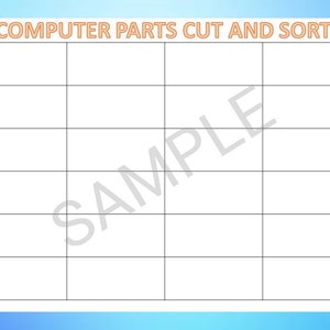 Computer Parts Cut, Sort and Paste - Graphic Organizer - Editable ...