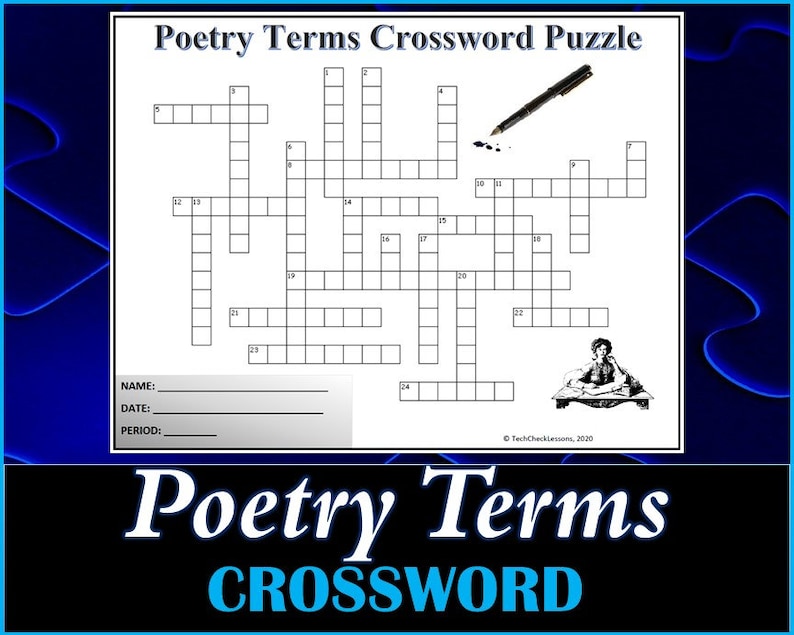 Poetry Terms Crossword Puzzle / Printable Worksheet (Download Now) Etsy Poetry Terms Crossword Puzzle / Printable Worksheet (Download Now) Etsy