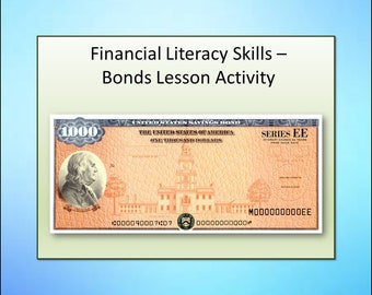 Bonds Investment Basics Activity - Financial Literacy Skills - Editable DIGITAL DOWNLOAD