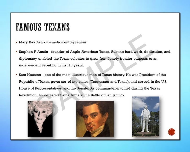 All About Texas - Slideshow Presentation - Editable DIGITAL DOWNLOAD - Etsy