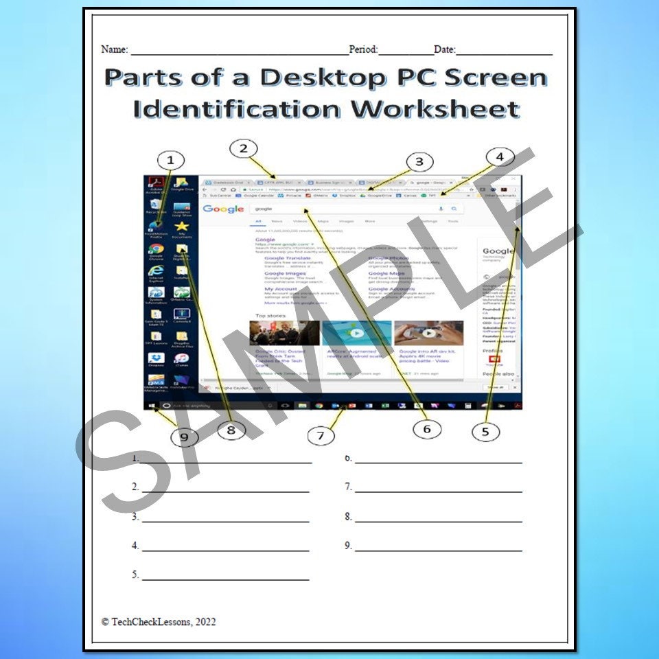 Computer Parts Labeling Activity - 6 Worksheets - Editable DIGITAL ...