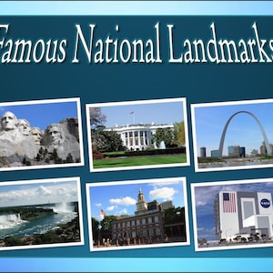 Famous National Landmarks Informational Slideshow - Editable DIGITAL DOWNLOAD