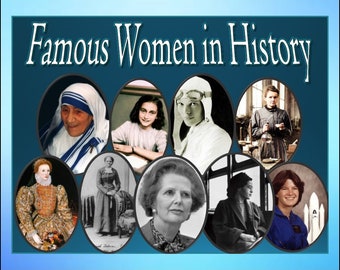 Famous Important Women in History PowerPoint Informational Slideshow - Editable DIGITAL DOWNLOAD